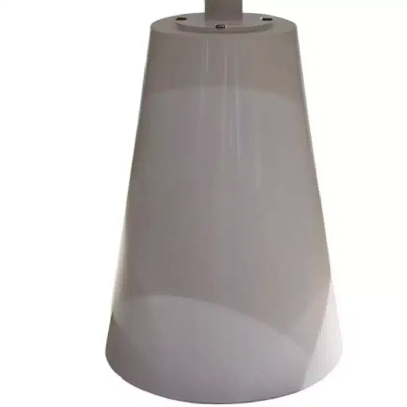 HomeRoots 42 White Wood and Metal Pedestal Base Round Top Dining Table