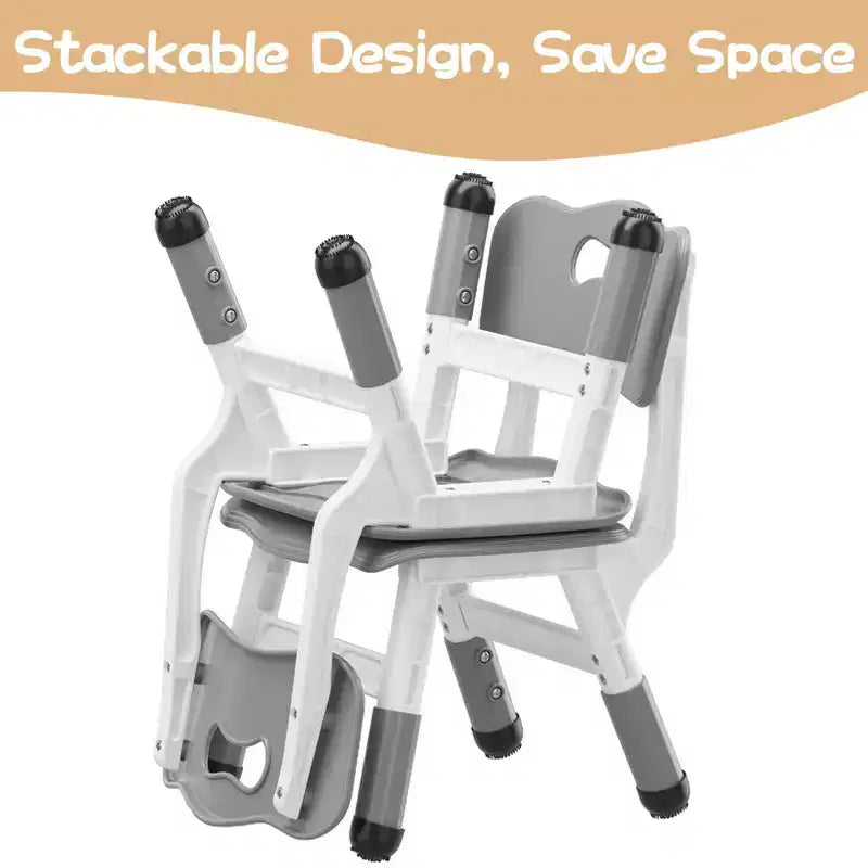Kids Chair, 3 Level Height Adjustable Kid Chair, Plastic Toddler Chairs for Children Boys Girls Age 2-6, Suitable for Home Family Classroom Nursery