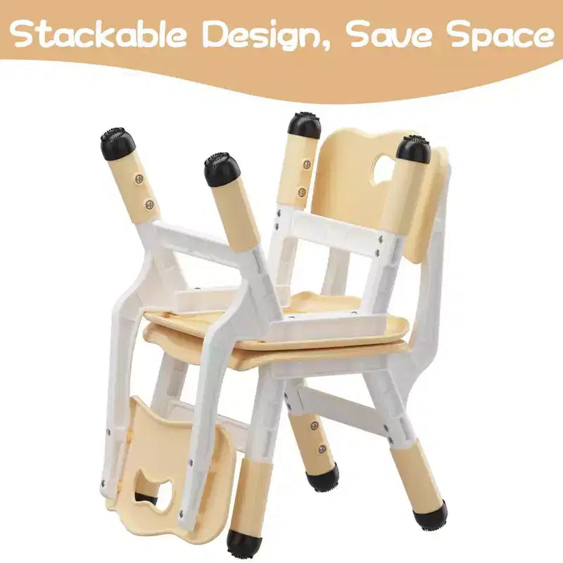 Kids Chair, 3 Level Height Adjustable Kid Chair, Plastic Toddler Chairs for Children Boys Girls Age 2-6, Suitable for Home Family Classroom Nursery
