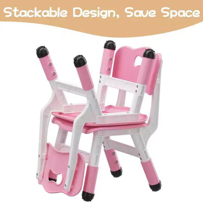 Kids Chair, 3 Level Height Adjustable Kid Chair, Plastic Toddler Chairs for Children Boys Girls Age 2-6, Suitable for Home Family Classroom Nursery