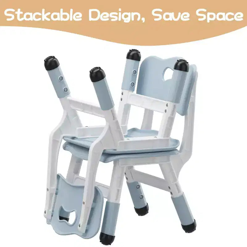 Kids Chair, 3 Level Height Adjustable Kid Chair, Plastic Toddler Chairs for Children Boys Girls Age 2-6, Suitable for Home Family Classroom Nursery