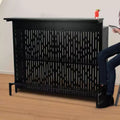 Indoor Bars with Storage Cabinet and Shelves - Black Bar Unit for Kitchen Storage Organization with Shelves