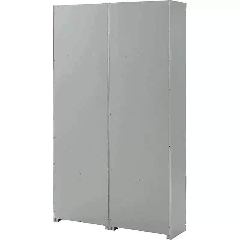 HomeStock 74 in H and 12.5 in.W Metal Utility Storage Cabinets with 2 -Doors and 3 Shelves