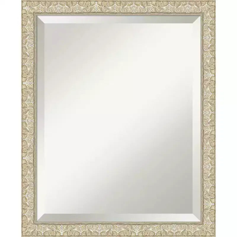 Amanti Art Lila Beveled Wood Framed Bathroom Vanity Wall Mirror