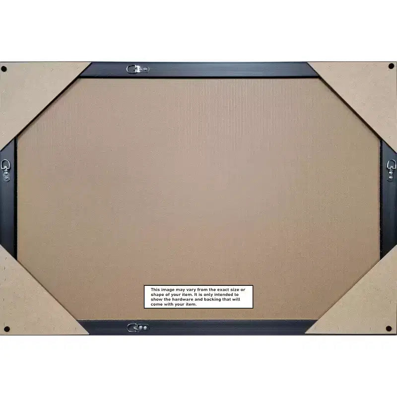 Amanti Art Pia Medium Brown Beveled Framed Bathroom Vanity Wall Mirror