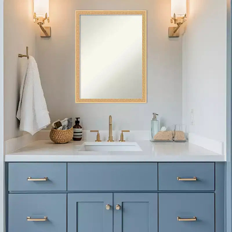 Amanti Art Bethany Non-Beveled Wood Framed Bathroom Vanity Wall Mirror