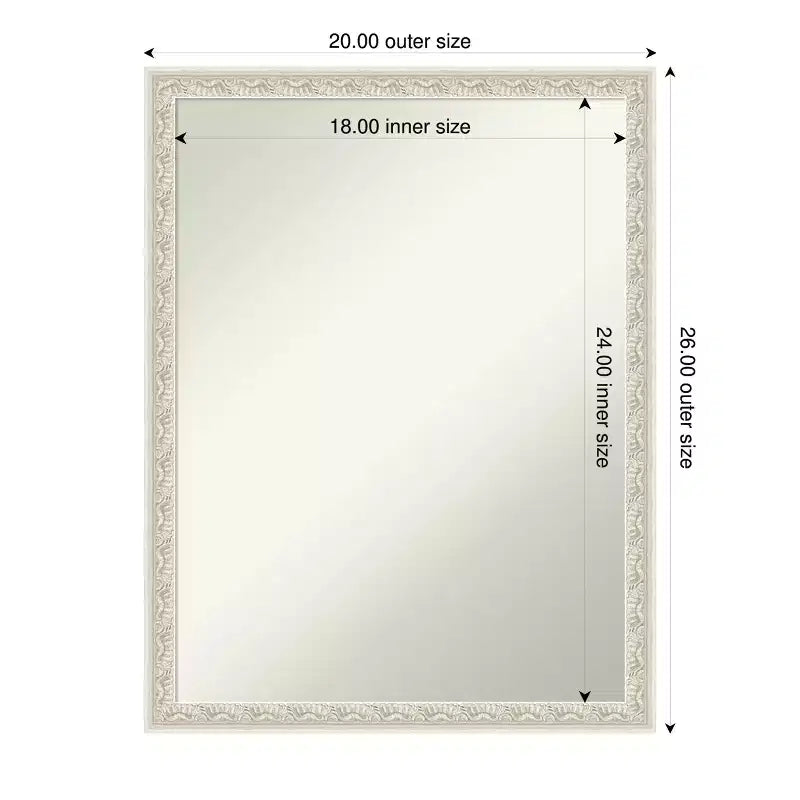 Amanti Art Bethany Non-Beveled Wood Framed Bathroom Vanity Wall Mirror