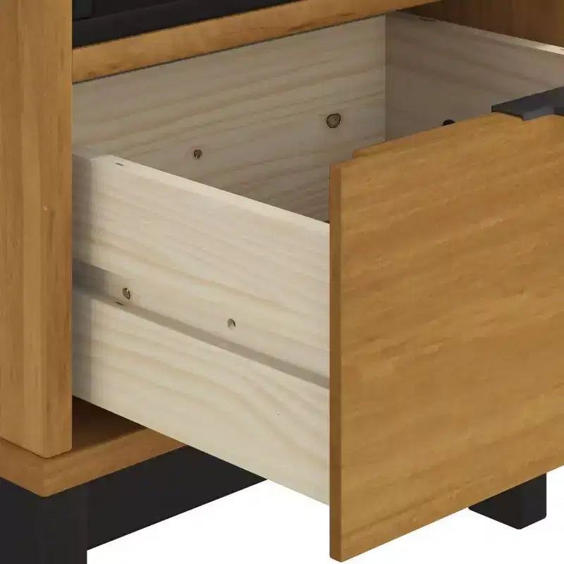 vidaXL Bedside Cabinet FLAM 15.7x13.8x19.7 Solid Wood Pine