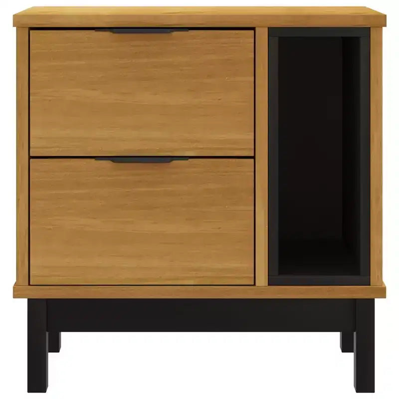 vidaXL Bedside Cabinet FLAM 19.3x13.8x19.7 Solid Wood Pine