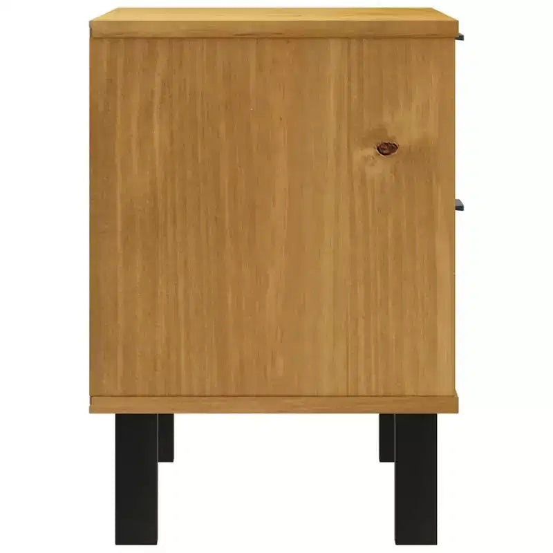 vidaXL Bedside Cabinet FLAM 19.3x13.8x19.7 Solid Wood Pine