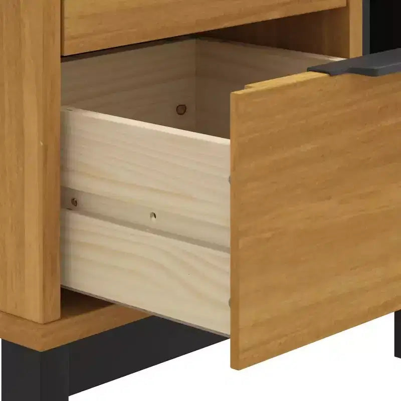 vidaXL Bedside Cabinet FLAM 19.3x13.8x19.7 Solid Wood Pine