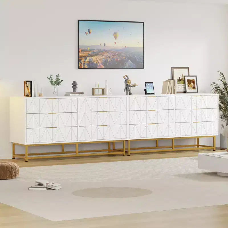 Modern Chests of Drawers 6-Drawer Fabric Dresser,Compact Storage Chest for Bedroom, Narrow Nightstand End Table