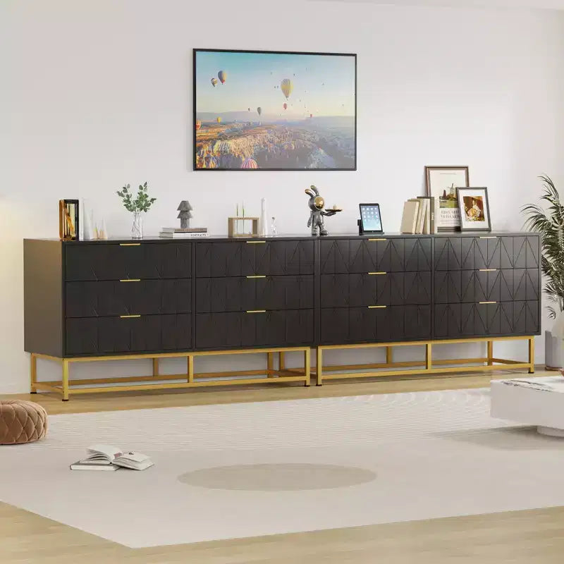 Modern Chests of Drawers 6-Drawer Fabric Dresser,Compact Storage Chest for Bedroom, Narrow Nightstand End Table