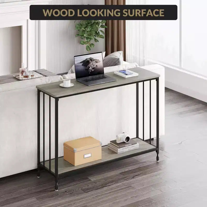 33.5 Console Table, Sofa Tables Narrow Entryway Table, Industrial Hallway Table, Behind Couch Table, for Living Room, Bedroom