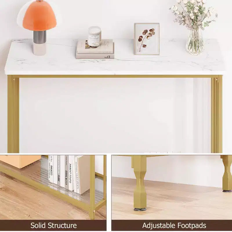 33.5 Console Table, Sofa Tables Narrow Entryway Table, Industrial Hallway Table, Behind Couch Table, for Living Room, Bedroom