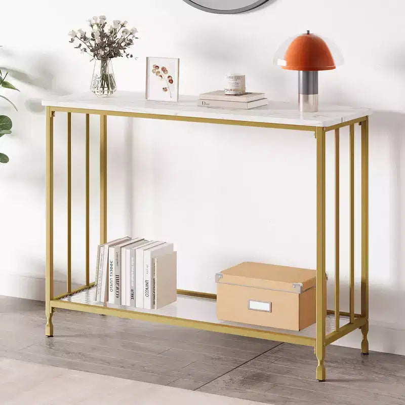 33.5 Console Table, Sofa Tables Narrow Entryway Table, Industrial Hallway Table, Behind Couch Table, for Living Room, Bedroom