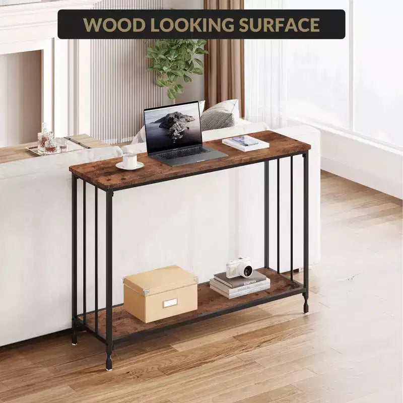 33.5 Console Table, Sofa Tables Narrow Entryway Table, Industrial Hallway Table, Behind Couch Table, for Living Room, Bedroom