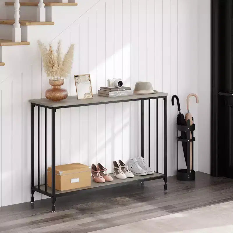 33.5 Console Table, Sofa Tables Narrow Entryway Table, Industrial Hallway Table, Behind Couch Table, for Living Room, Bedroom