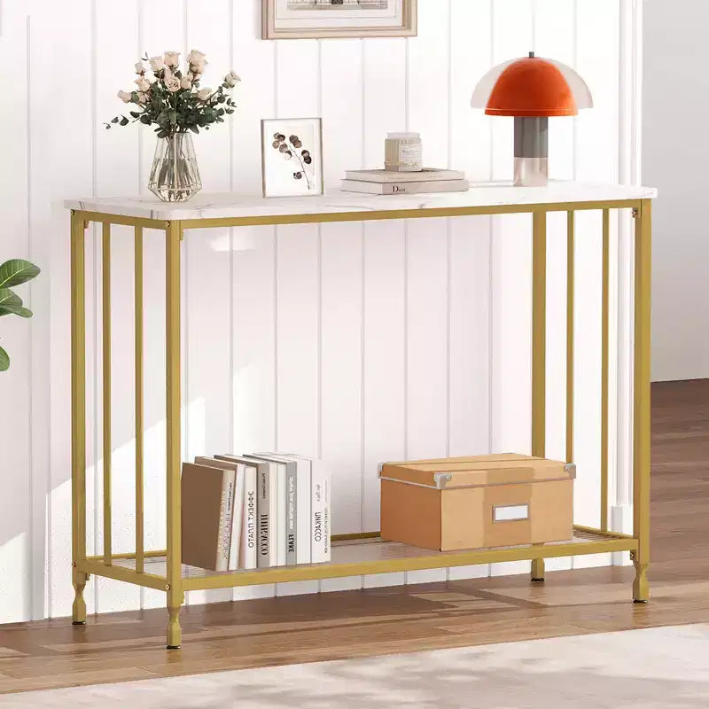 33.5 Console Table, Sofa Tables Narrow Entryway Table, Industrial Hallway Table, Behind Couch Table, for Living Room, Bedroom