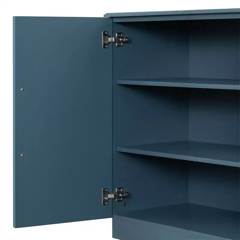 Sideboard Buffet Cabinet, Modern Accent Console Table, Wooden Floor Cabinet with 4 Doors, Wood Buffet Sideboards Cabinet