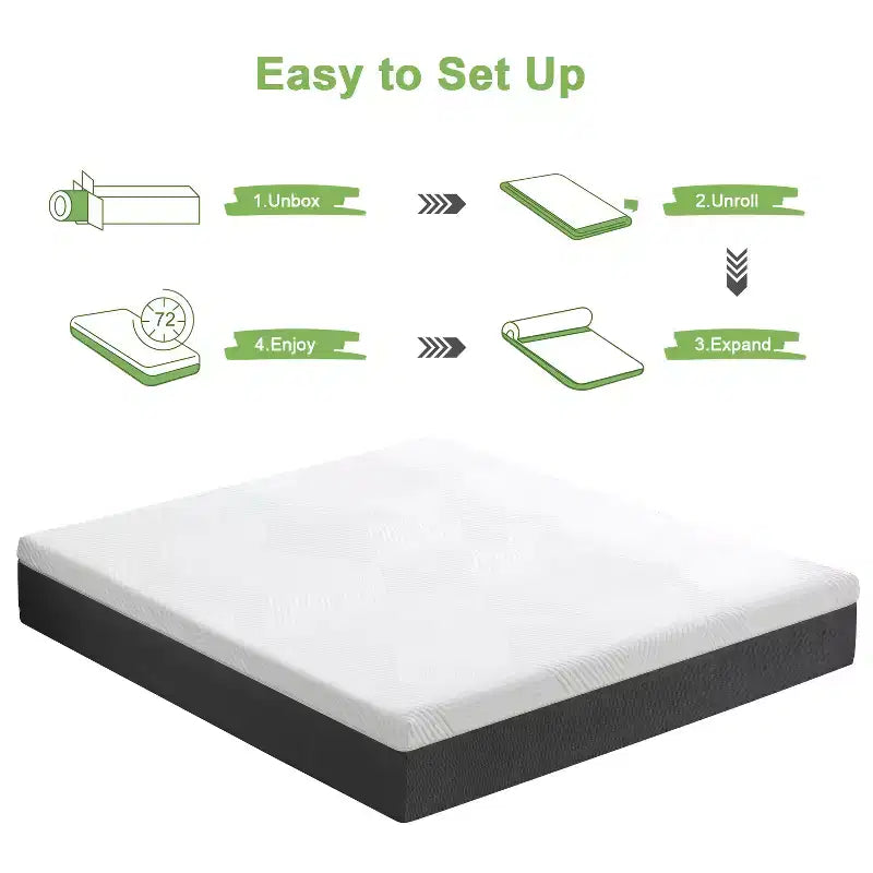 12 InchMemory Foam Mattress in a Box, Soft and Breathable, Soft Feel