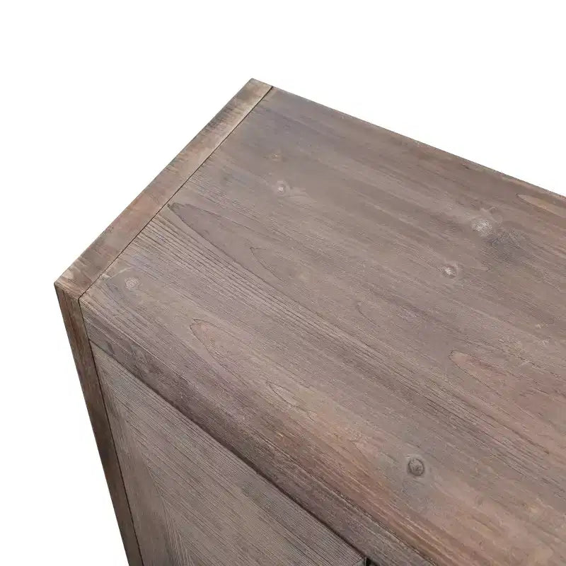 Retro 4-Door Buffet Sideboard, Large Kitchen Storage Cabinet, Stylish Entryway Console Table with Adjustable Shelves
