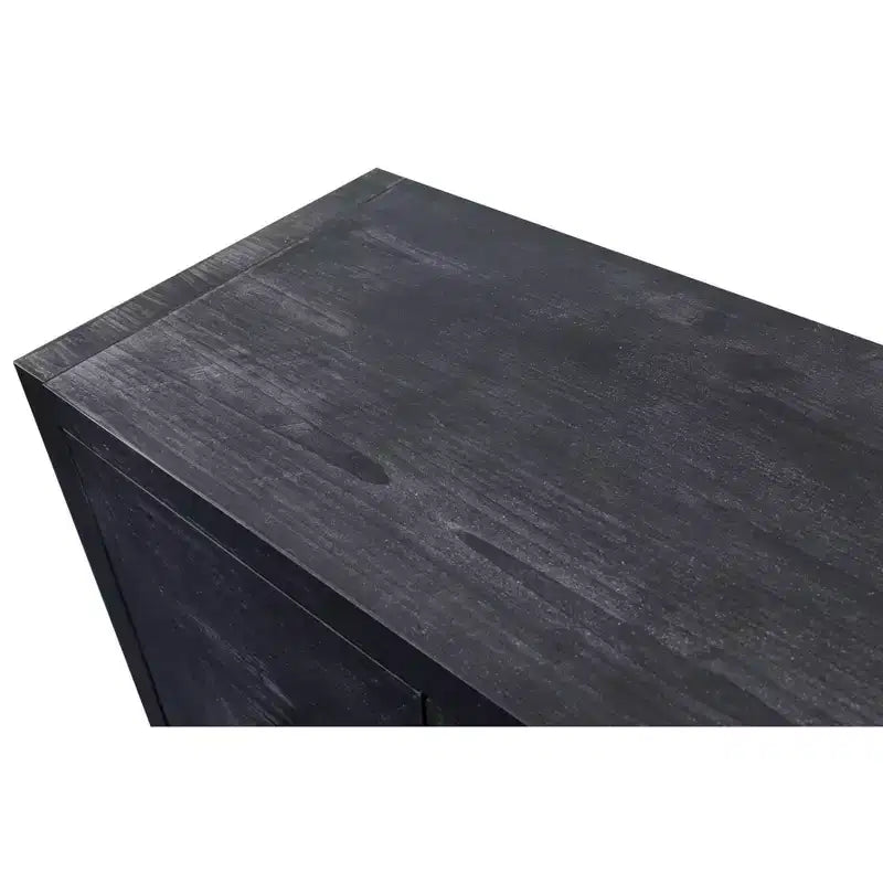 Retro 4-Door Buffet Sideboard, Large Kitchen Storage Cabinet, Stylish Entryway Console Table with Adjustable Shelves