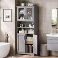 67 Tall Storage Cabinet, Kitchen Pantry Cabinet with Adjustable Shelves, Open Compartments, for Kitchen, Hallway, Living Room, Home Office
