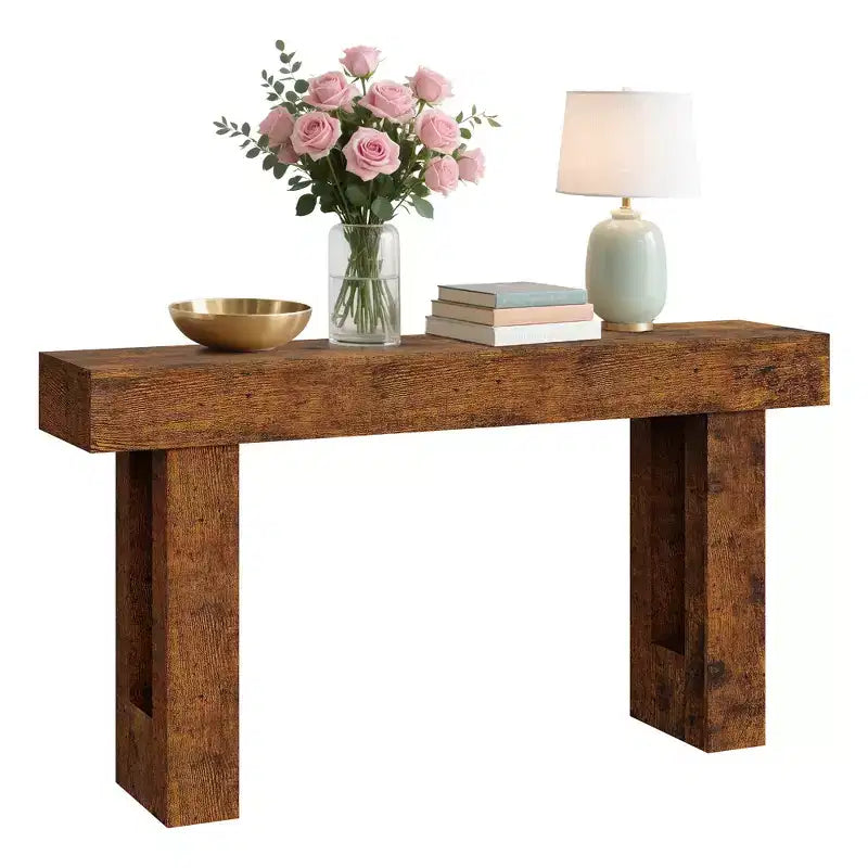 63 Long Console Table with Drawer, Wooden Sofa Table, Behind The Couch, Industrial Entryway Tables, for Entrance, Living Room
