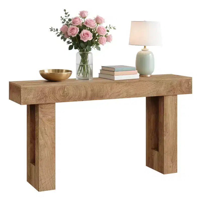 63 Long Console Table with Drawer, Wooden Sofa Table, Behind The Couch, Industrial Entryway Tables, for Entrance, Living Room