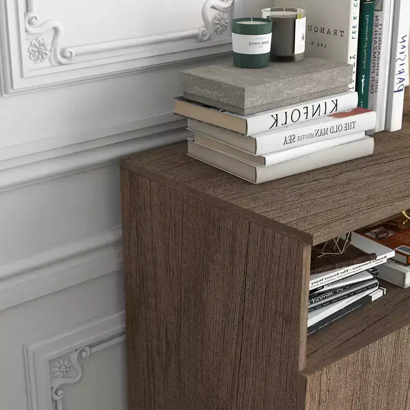 Free Standing Morden Wood Sideboard Buffet with Adjustable Shelves for Kitchen, Dining, Living Room,