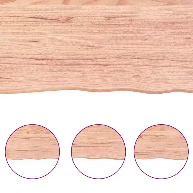 vidaXL Wall Shelf Light brown Solid oak wood Medium Decorative Inlays