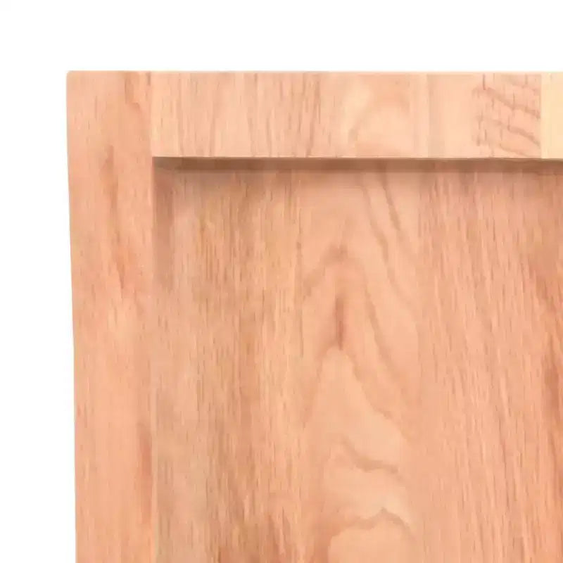 vidaXL Wall Shelf Light brown Solid oak wood Medium Decorative Inlays