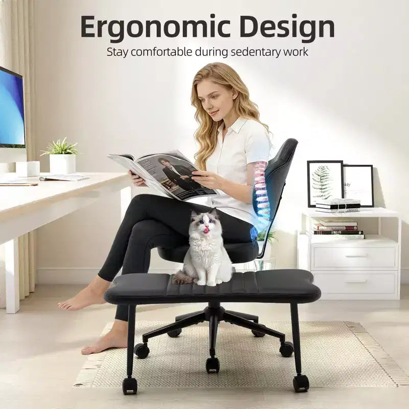 Ergonomic Cross Legged Chair, 360 Swivel Meditation Chair with Wheels, Height Adjustable Seat for Meditation, ADHD & Yogal for Home Office