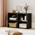 Costway 2-Cube Bookcase with Adjustable Shelf Freestanding 2-Tier Open Bookshelf Modern
