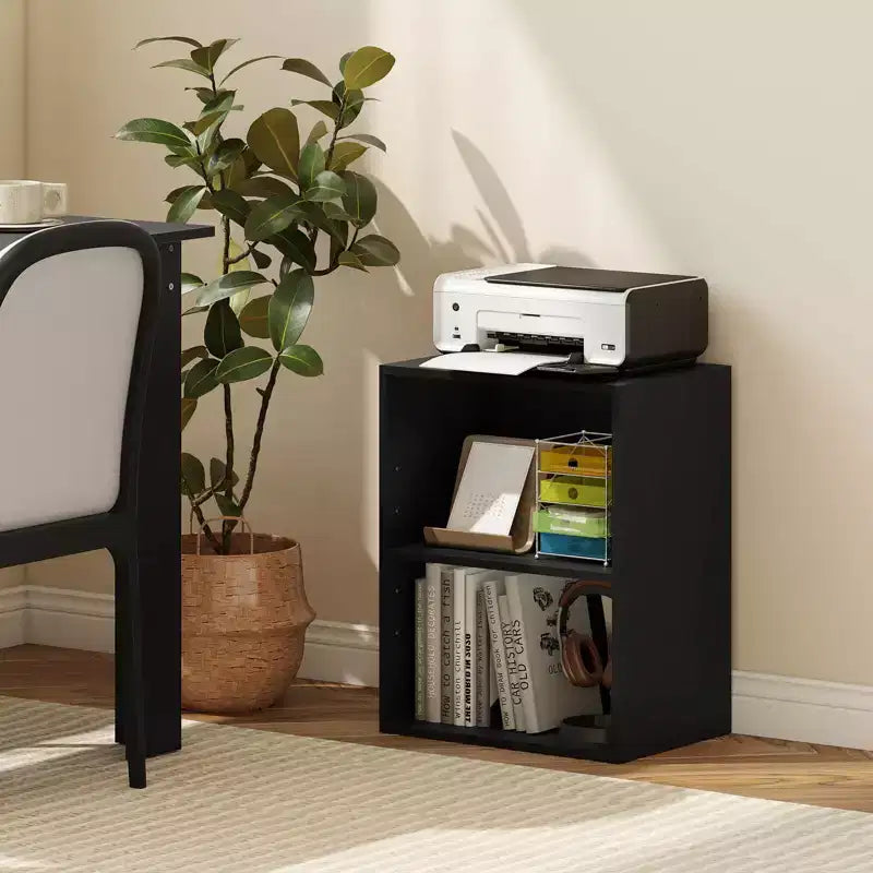 Costway 2-Cube Bookcase with Adjustable Shelf Freestanding 2-Tier Open Bookshelf Modern